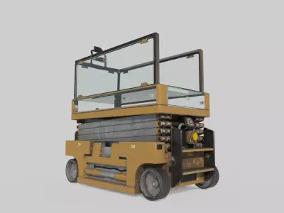 Modern engineering vehicle lift 3D model