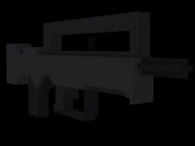 Voxel weapon low poly Low-poly 3D model