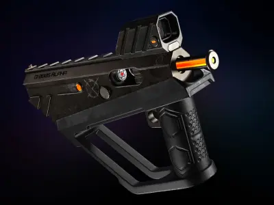 Sci-fi gun Free low-poly 3D model buy