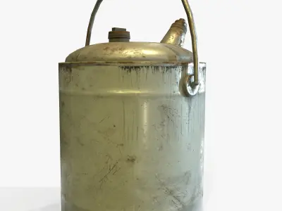 3D Oilcan Retro Vintage PBR Textures Game Ready Low-poly 3D model