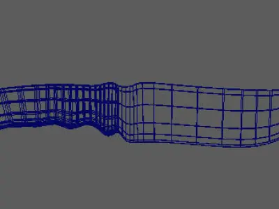 Knife Free low-poly 3D model 3