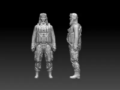 japan pilot ww2 3D print model