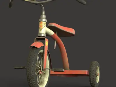 Old Tricycle 3D model get