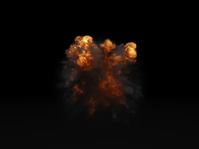 Super Realistic Explosion 10 - vdb animated 3D model