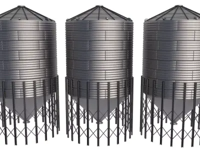 Grain Storage Silo 3D model purchase