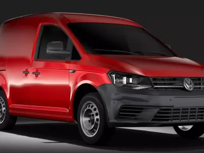 Volkswagen Caddy Panel Van L1 2RD 2017 3D model