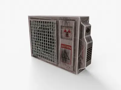 Air Conditioner Low-poly 3D model 7