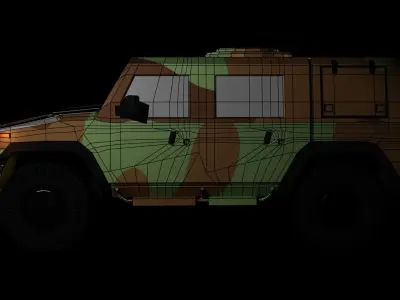 IVECO LMV M65 2001 - LOW POLY RIGGED Low-poly 3D model