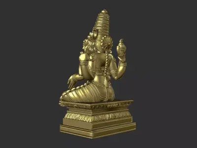 lakshmi mata murti high detailed stl file 3D print model