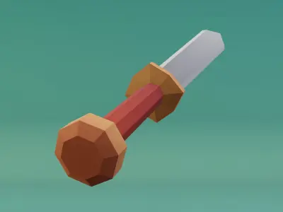 Medieval Sword  Free low-poly 3D model
