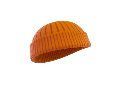 Yellow Brimless Hat 3D model