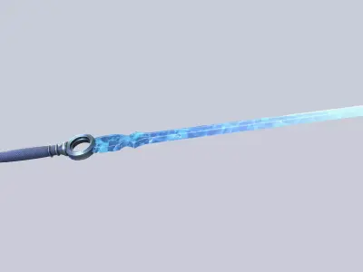 Ice blade Low-poly 3D model