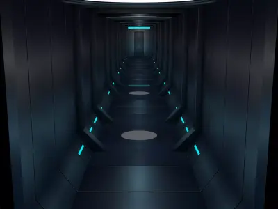 Sci Fi Tunnel 3D model 56