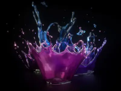 Crown Splash Animated 3D model purchase