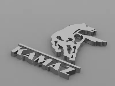 kamaz logo 3D model by 3dlogoman