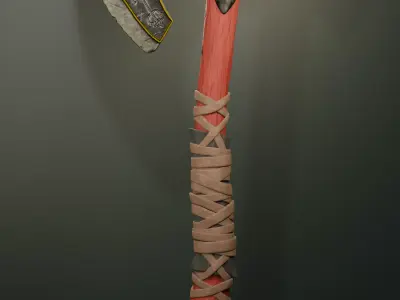 Kratos Axe Mid-Poly 3D Model 3D model