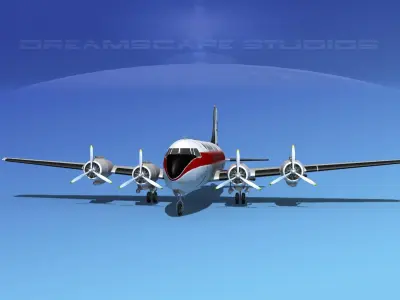 Douglas DC-4 Dan-Air London 3D model