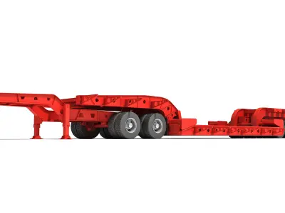 Lowboy Trailer 3D model