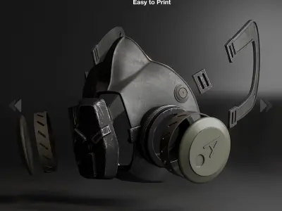 Metal Gear Solid V - Gas Mask 3D Model for Print 3D print model