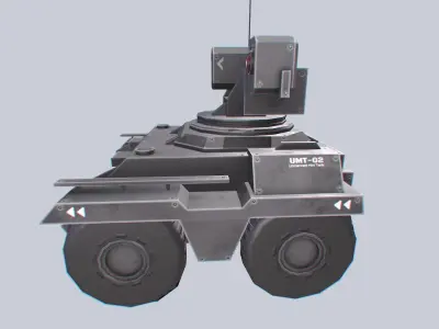 Unmanned Mini Tank Low-poly 3D model by Anima-Z