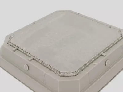 Industrial Factory Machine Base Platform for 3D print 3D model