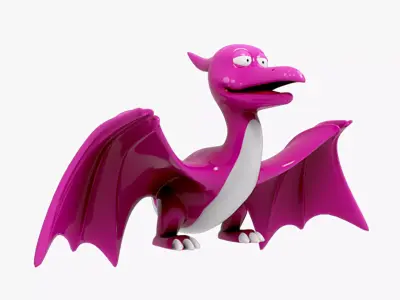 Dinosaur cartoon 5 Low-poly 3D model