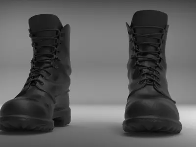 TACTICAL MILITARY BOOTS 3D print model
