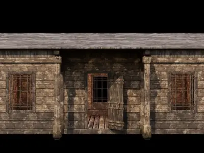 Medieval Houses 49- 4K Textures Game Ready Low-poly 3D model