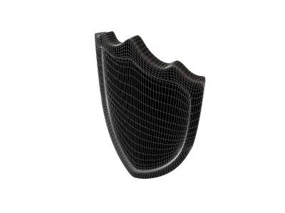 Tiger Shield v1 002 Low-poly 3D model