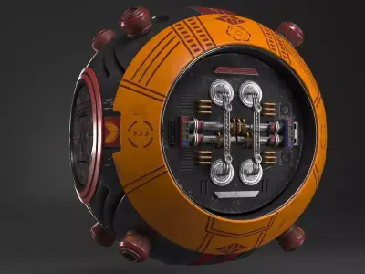 Sci-fi drone 3D model by MCH