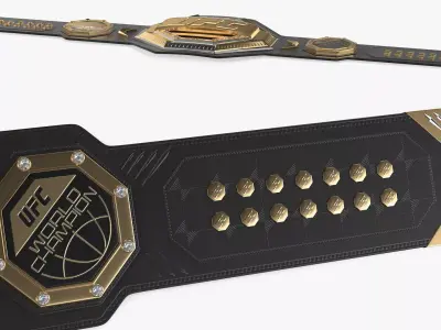 UFC Legacy Championship Belt on Floor 3D model