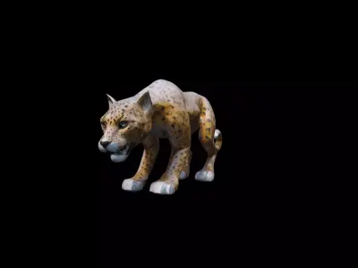 A Wild Jaguar Live  The Forest 3d Render 3D model