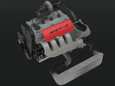 Chrysler EDV EDT Turbo engine Low-poly 3D model