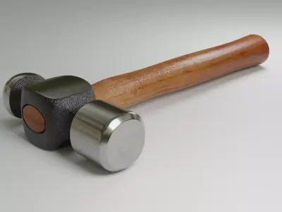 Hammer with wooden handle Free 3D model