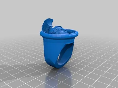 alexander The Great Ring Free 3D print model