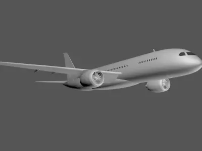 Airplane boeing - boeing 3D model