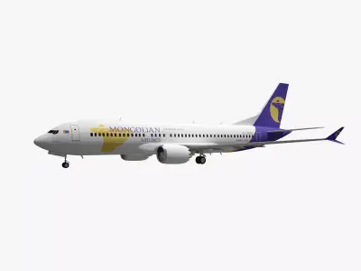 Mongolian Airlines Boeing 737 Max 8 3D model