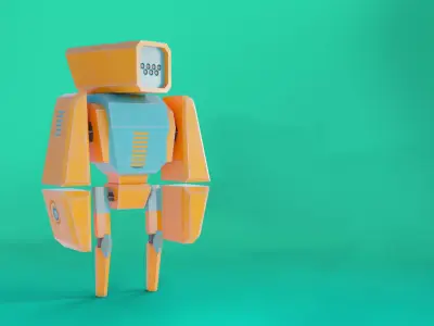 Kevin the robot Low-poly 3D model