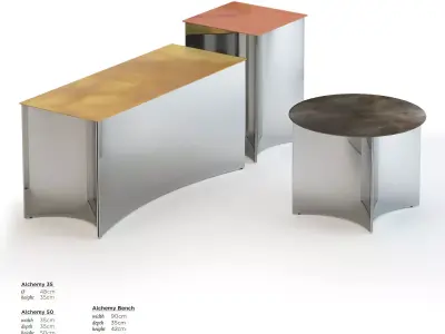 De Castelli Alchemy Side Table Low-poly 3D model