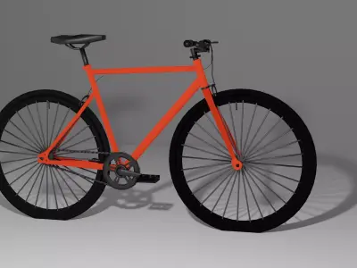 Cycle bicycle with orange frame Free 3D model
