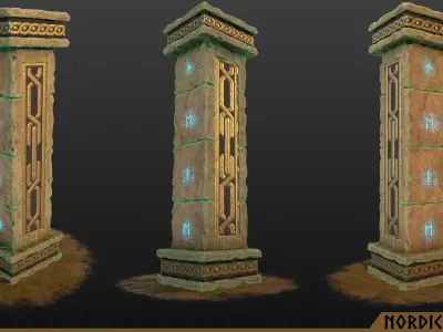 Nordic Pillars Asset Pack Low-poly 3D model