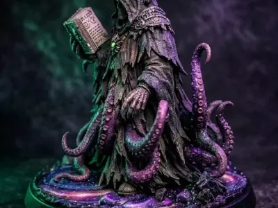Eldritch Priest 01 Tentacle Cosmic Horror Sci Fi Mini STL 3D print model