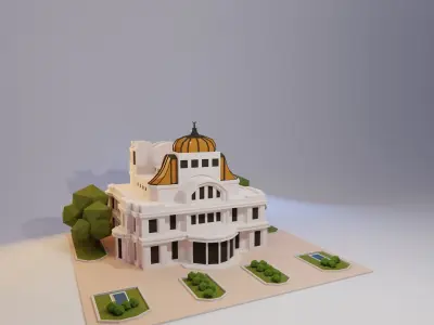 Landmarks of  the world L-M Low-poly 3D model