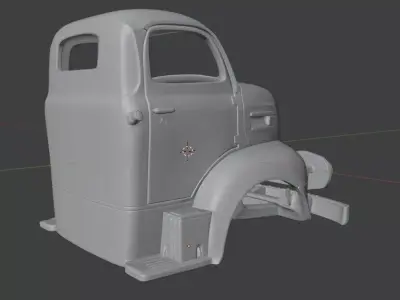 1948 Ford COE truck cab 3D print model