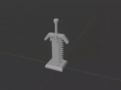 Gothic Future Saw Blade Sword High Detail Cosplay Miniature Prop 3D print model