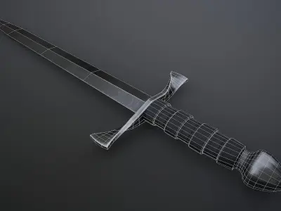 Sword Hilt Dagger Low-poly 3D model