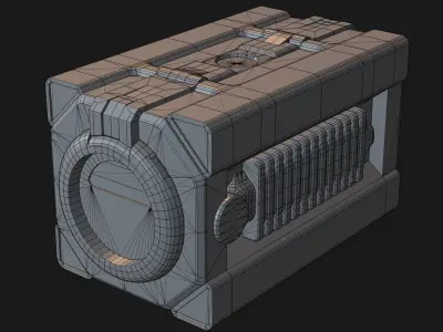 Sci-Fi Crate Free low-poly 3D model