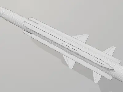 Eagle Strike YJ 12 anti ship missile PBR 4K texture 3D model