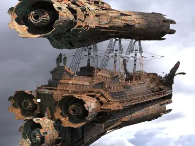 Jet Fusion Airship 3 3D model