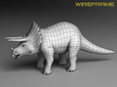 Triceratop dinosaur Free low-poly 3D model